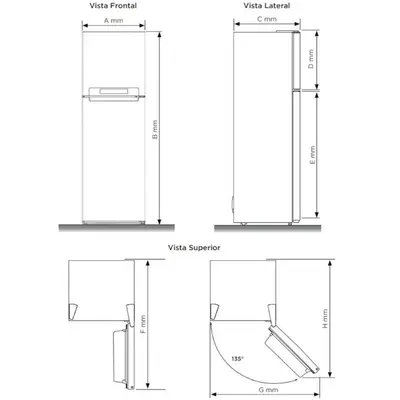 Geladeira Midea MD-RT572EVD46 425L 2 Portas Froste Free Duplex