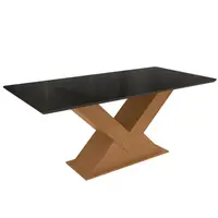 Mesa de Jantar Kappesberg CSJ1627-CNPRFV7 Retangular Com Vidro 78x180x90cm