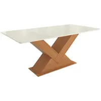 Mesa de Jantar Kappesberg CSJ1625-CNOWV8 Com Vidro 78x180x90cm