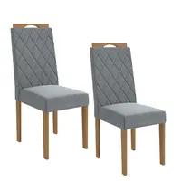 Conjunto 2 Cadeiras Kappesberg 2CAD152EA A050 Madeira Estofada