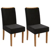 Conjunto 2 Cadeiras Kappesberg 2CAD129CN-A038 Estofadas 101x46x63cm