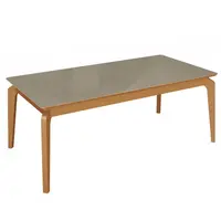Mesa de Jantar Kappesberg CSJ019CA-FRV4 Retangular Tampo Com Vidro 80x200x100cm