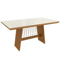 Mesa de Jantar Kappesberg CSJ1632-CNV8 Tampo Com Vidro 82,5x160x90cm