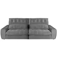 Sofá Estofado Gralha Azul Maltes 3 Lugares Retratil e Reclinável 106x256x110cm
