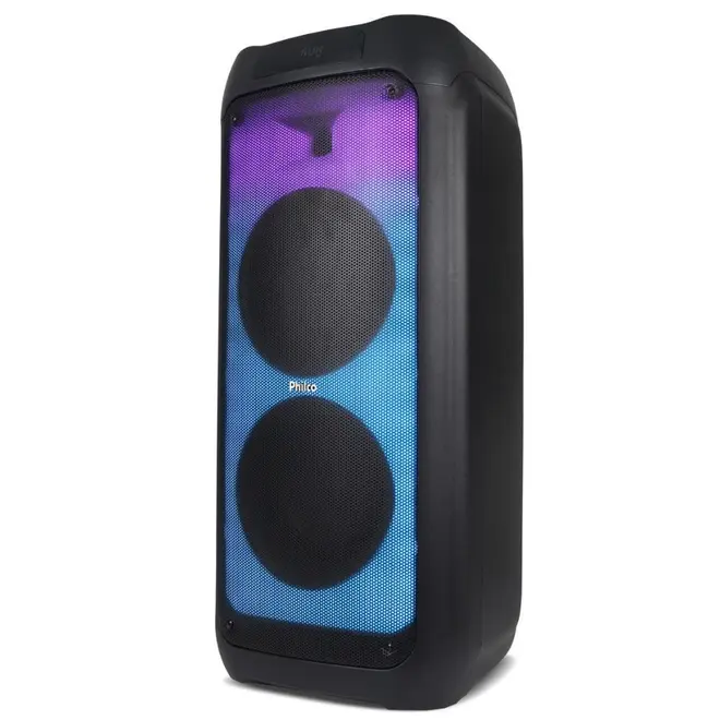 Caixa de Som Amplificada Philco PCX10101 2000W Flash Lights e Full