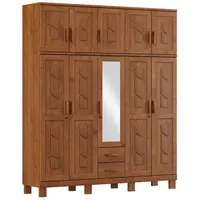 Guarda Roupa / Roupeiro Finestra 1276C 10 Portas 2 Gavetas Com Espelho 220,5x187,4x50,5cm