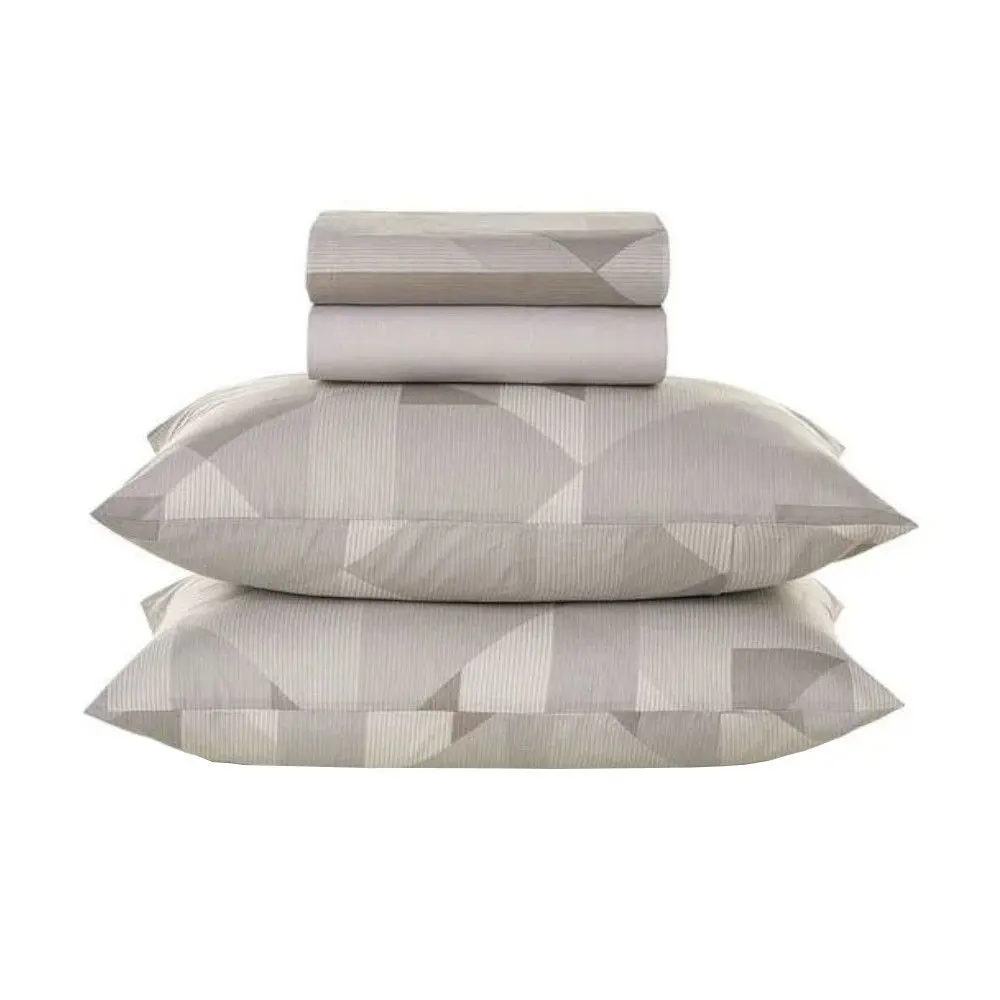 Jogo de Cama Karsten Blasius 4 Peças Casal 160 Fios 100% Algodão Cinza