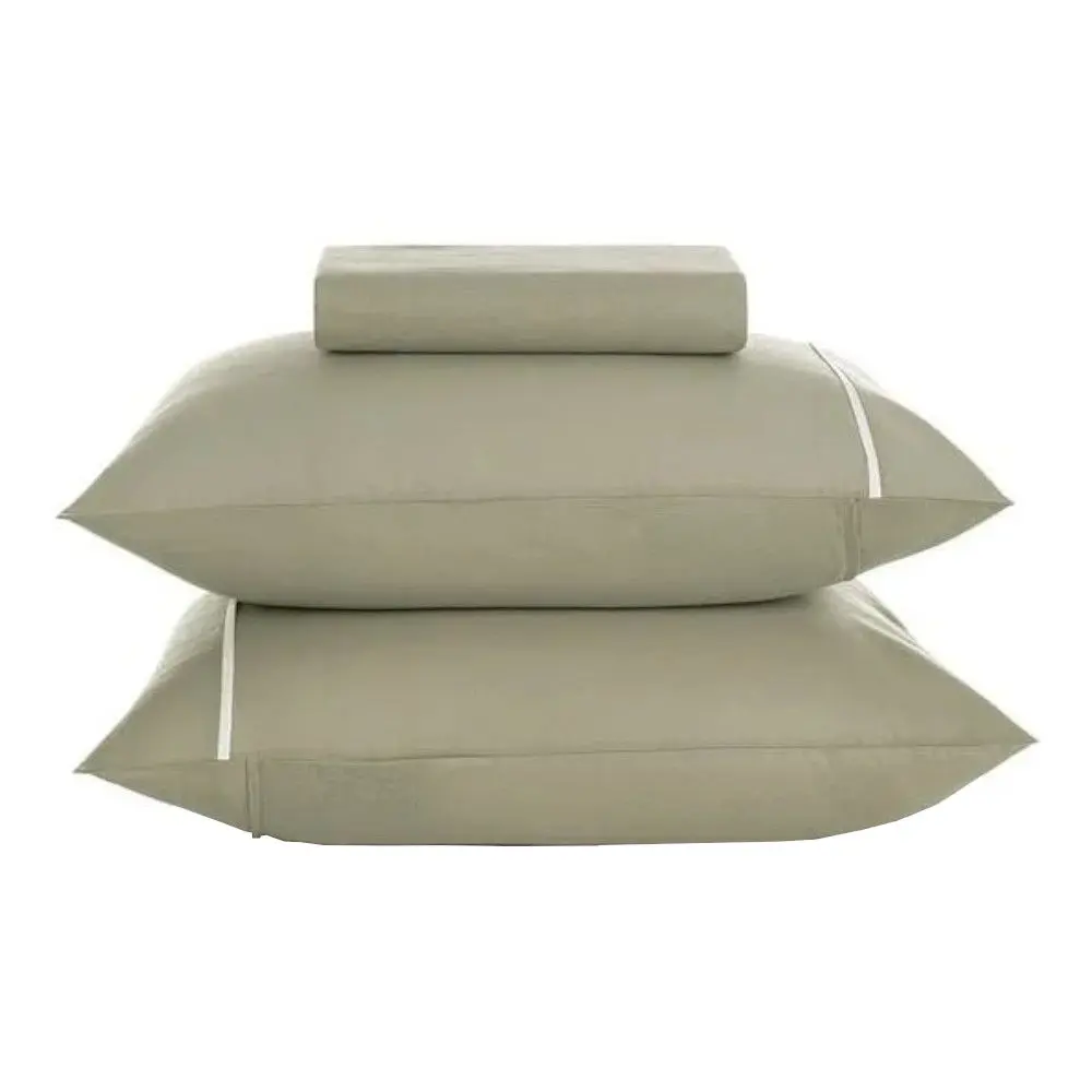 Jogo De Cama Karsten Noah 3570071 3 Peças Casal 160 Fios 100% Algodão Verde