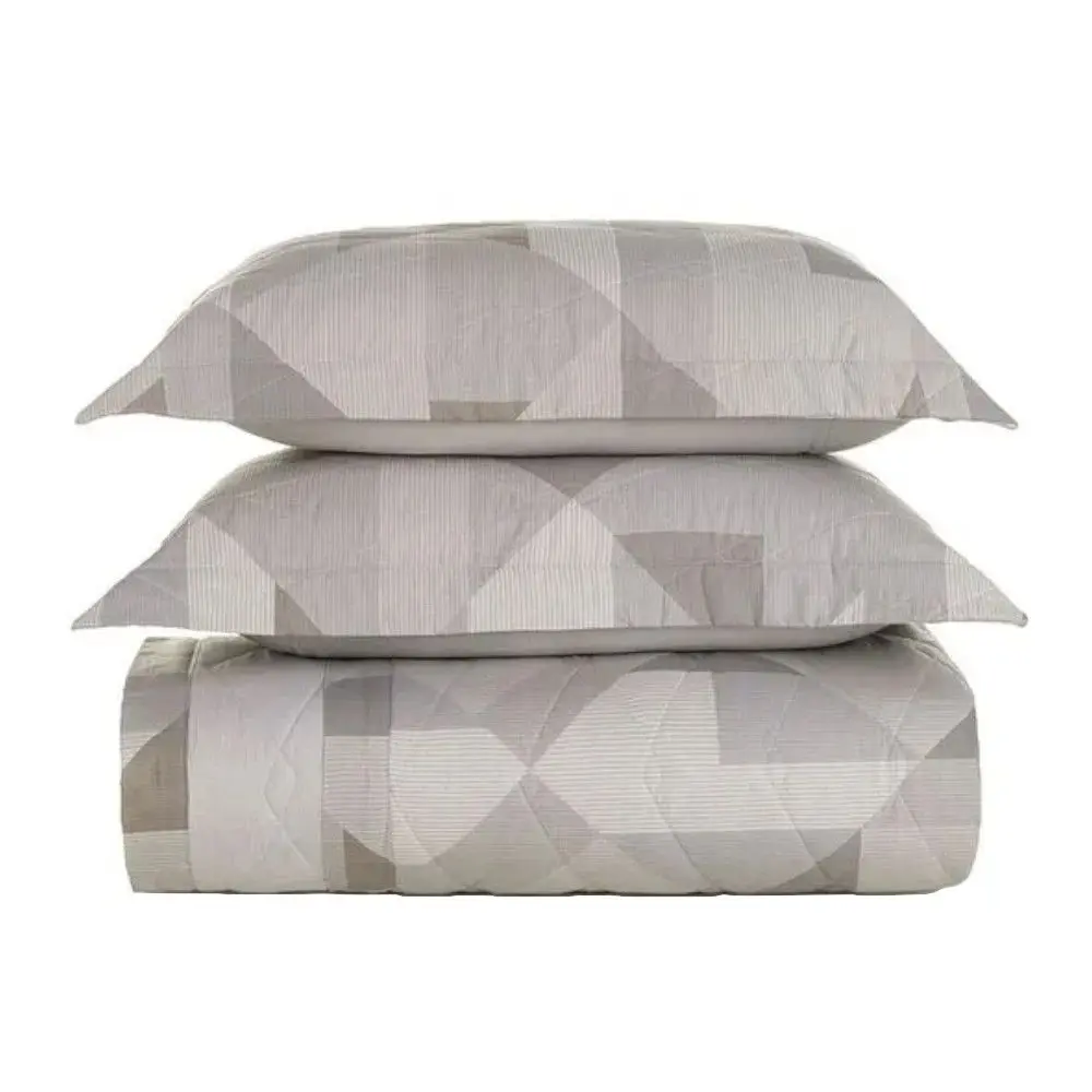 Conjunto Colcha Karsten Blasius Casal Com 2 Porta Travesseiros Cinza