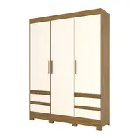 Guarda Roupa / Roupeiro Henn B55 3 Portas 4 Gavetas 215x162,5x45cm