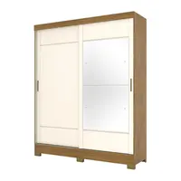 Guarda Roupa / Roupeiro Henn B74 2 Portas Deslizantes 2 Gavetas Com Espelho 200x163x48,5cm