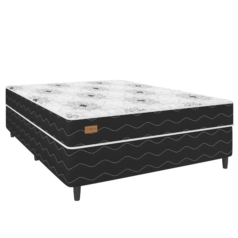 Box Conjugado Casal Arte Cúbica Vitalis CL453.0001 Molas Ensacadas 41x138x188cm