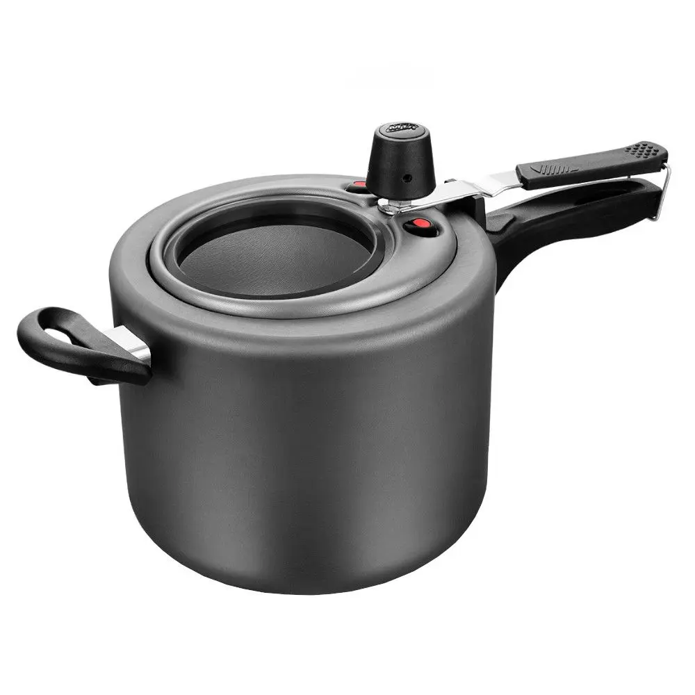 Panela de Pressão MTA 6002 Alumínio Antiaderente Com Visor Grande 4,5L Grafite