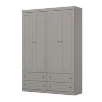 Guarda Roupa / Roupeiro Infantil Henn I113-131 4 Portas 4 Gavetas 220,5x158,5x46,5cm