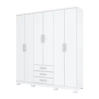 Guarda Roupa / Roupeiro Henn DA136 6 Portas 3 Gavetas 200x180,5x46,5cm