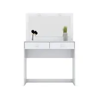 Penteadeira Henn D908-10 Daila Com Led 2 Gavetas C/Espelho 133x91x41,5cm