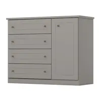 Cômoda Henn D715-131 1 Porta 4 Gavetas 101x126,5x51cm