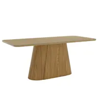 Mesa de Jantar Henn SC122-128 Com Tampo de Vidro 8 Lugares 80x200x100cm