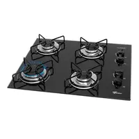 Fogão Cooktop a Gás Fischer Fit Line 36350-102675 4 Bocas Mesa Vidro Acendimento Automático Bivolt