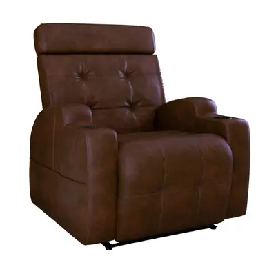 Poltrona Corino Reclinagem Automatica Cherokee Matrix Com Porta Copo
