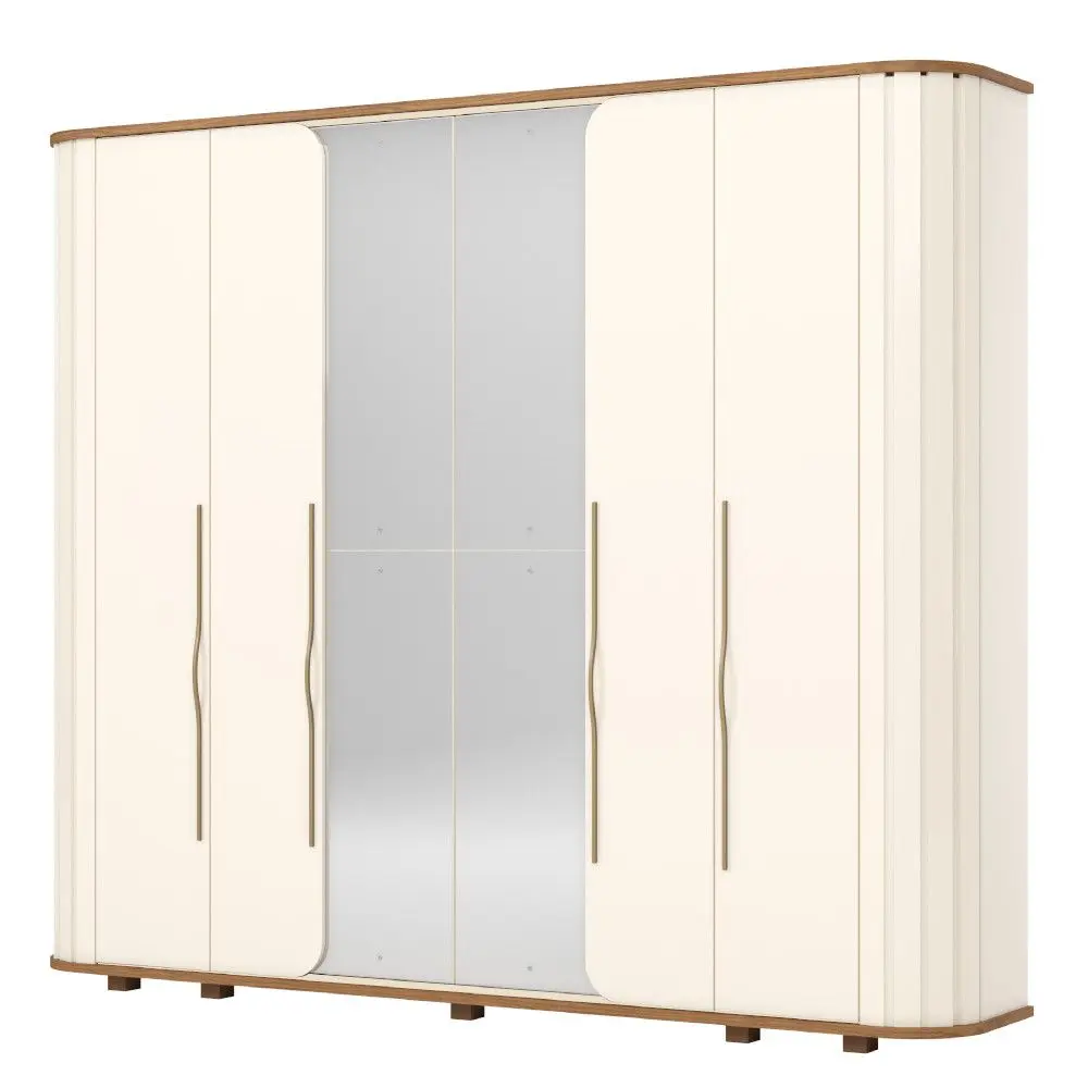 Guarda Roupa / Roupeiro Henn 6 Portas e 6 Gavetas com Espelho