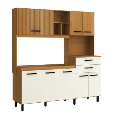 Cozinha Compacta Casamia Taina 597 8 Portas 2 Gavetas 200x185