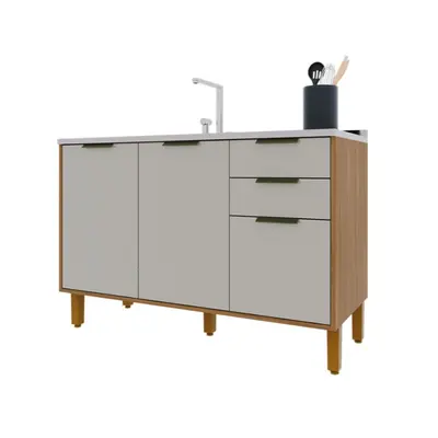 Balcão de Pia Indekes 6191.3 Toronto 120cm 3 Portas