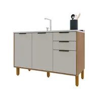Balcão de Pia Indekes 6191.3 Toronto 120cm 3 Portas