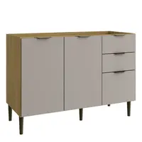 Balcão Pia Casamia 4307 Ibiza 3 Portas 2 Gavetas 100% MDF 85x120x49,2cm