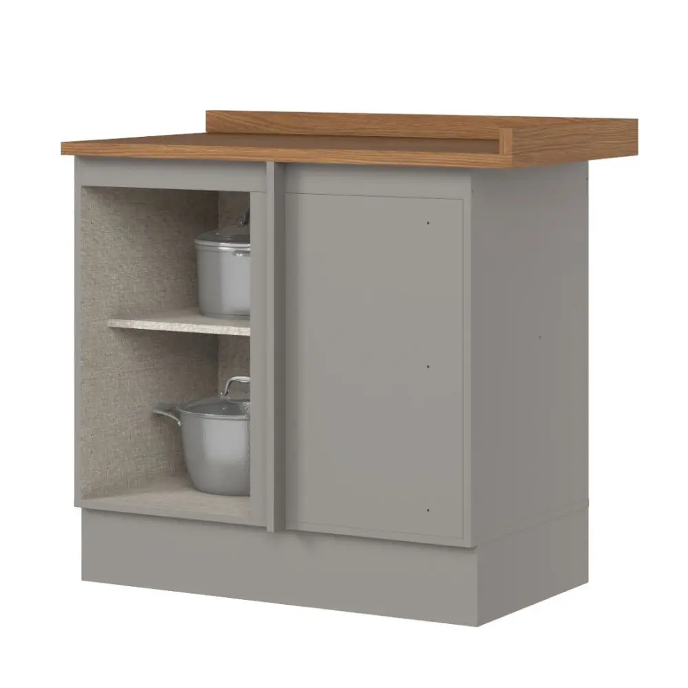 Balcão Canto Reto Henn CE584-169 1 Porta Com Tampo - Benoit.com.br