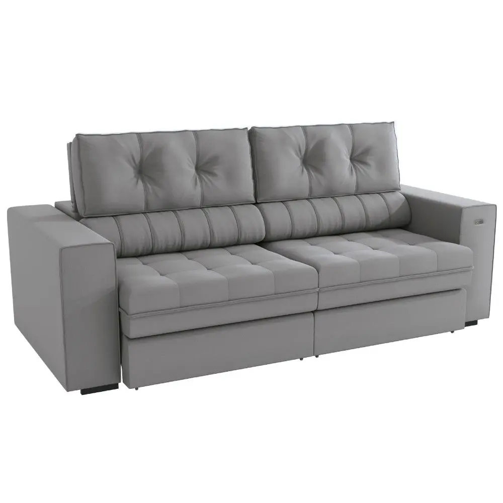 Sofá Estofado Kappesberg Juno 2,6m Titanio