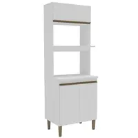 Kit Forno e Micro-Ondas Mademovel 2416 Margarida 3 Portas 200,5x70x51cm
