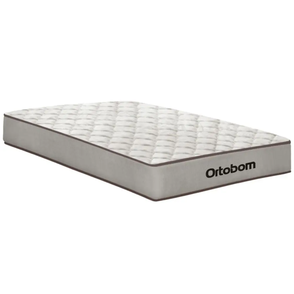Colchão Solteiro Ortobom Robust Dulpa Face Espuma Aglomerada AG80 + D20 88x188x20cm Branco/bege