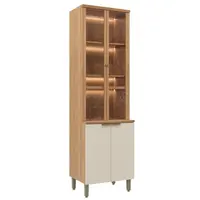 Cristaleira Linea Brasil Selene 4 Portas Com Vidro 225x65x51cm