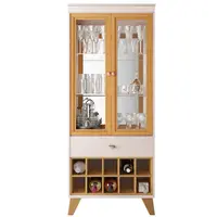 Cristaleira HB Opera 8024 2 Portas 1 Gaveta Com Garrafeiro 185x76x41,5cm