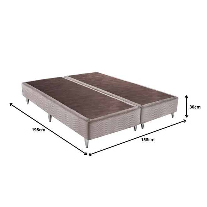Base Box Para Colcão Queen Ortobom Sommier Pop 30x158x198cm