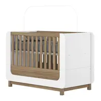 Berço Mini Cama Henn I28-190 2 em 1 Com Suporte Para Mosquiteiro 102x146x77,5cm