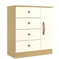 Cômoda Móveis Sul 4839 Lisboa 4 Gavetas 1 Porta 91,5x80x39cm