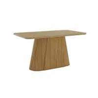 Mesa de Jantar Henn SC117-128 Olívia Com Tampo Vidro Canto Arredondado 160cm