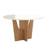 Mesa de Jantar Henn SC131-127 Vértice Com Tampo Vidro 80x140x140cm