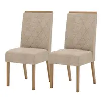 Conjunto 2 Cadeiras Estofadas Henn S32-538 Nina 99,5x44x59cm