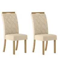 Conjunto 2 Cadeiras Estofadas Henn S25-502 Bella 100,5x43x56cm