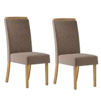 Conjunto 2 Cadeiras Estofada Henn S24-510 Malu 98x44x60cm