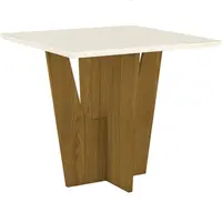 Mesa de Jantar Henn 109724 Vértice Tampo MDF Com Vidro 80x90x90cm