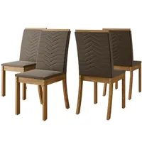 Conjunto 4 Cadeiras Estofadas Henn S11-501 Isa 95,5x41,5x55,5cm