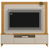 Estante Home Linea Brasil Munique Para TV Até 70" 190x200x38cm