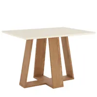 Mesa de Jantar Henn SC91-127 Lins 4 Lugares Tampo MDF Canto Reto 80x120x80cm