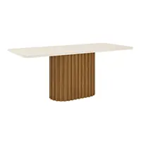 Mesa de Jantar Henn SC66-127 Solana 8 Lugares Tampo MDF e Vidro 200cm