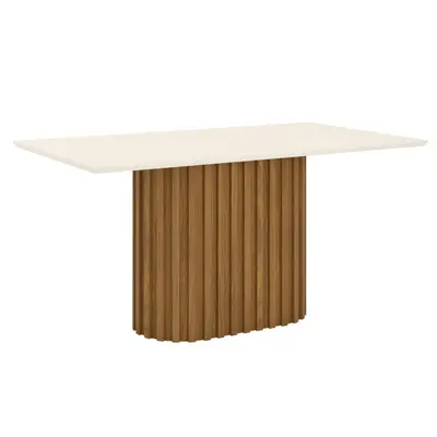 Mesa de Jantar Henn SC69-127 Solana Tampo MDF Cantos Retos 160cm