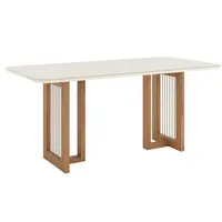 Mesa de Jantar Henn SC81-127 Yara Tampo MDF Com Vidro 180cm
